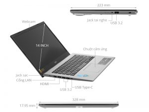 Laptop Acer Aspire 5 i3 được thiết kế gọn gàng