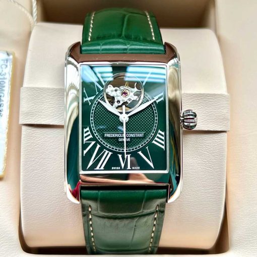 Frederique Constant Chính Hãng ??-????????? Vuông Xanh Lá Hở Tim